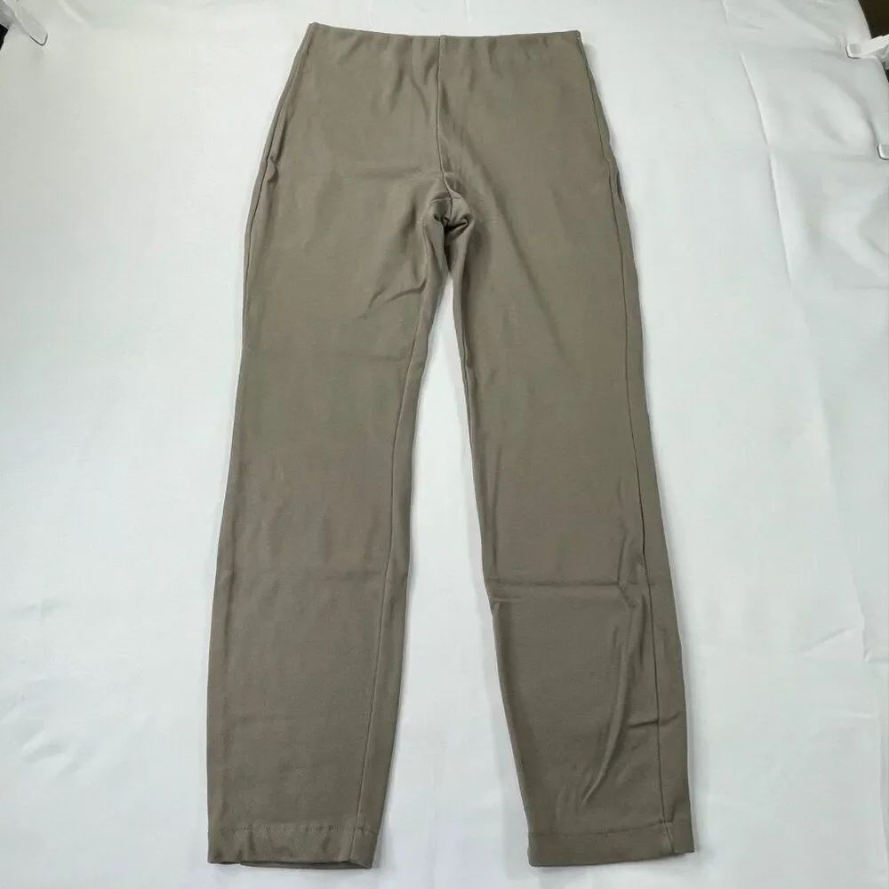 ECRU Springfield Ponte Pull On Pant Taupe Brown Womens Large